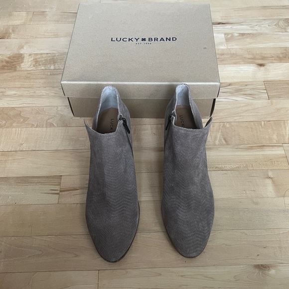 Lucky Brand Suede Ankle Booties - Picture 5 of 14